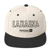 Lahaina Snapback Hat — Natural/ Black — front view