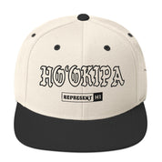 HoʻOkipa Snapback Hat — Natural/ Black — front view