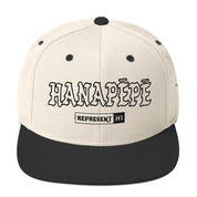 Hanapēpē Snapback Hat — Natural/ Black — front view