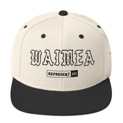 Waimea Snapback Hat — Kauaʻi — Natural/ Black — front view