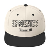 Upcountry Snapback Hat — Natural/ Black — front view