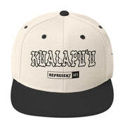 KualapuʻU Snapback Hat — Natural/ Black — front view