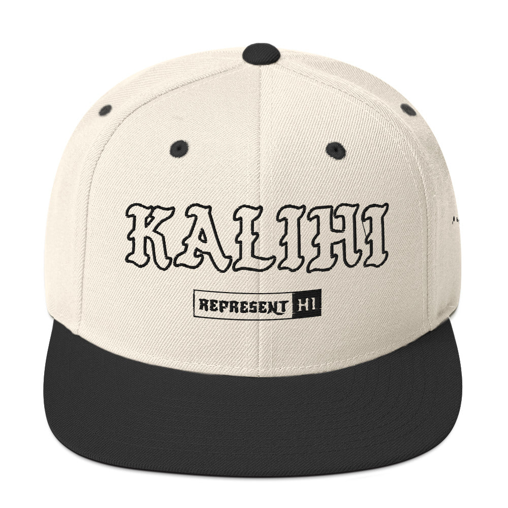Kalihi Snapback Hat — Natural/ Black — front view