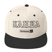 Kailua Snapback Hat — Natural/ Black — front view
