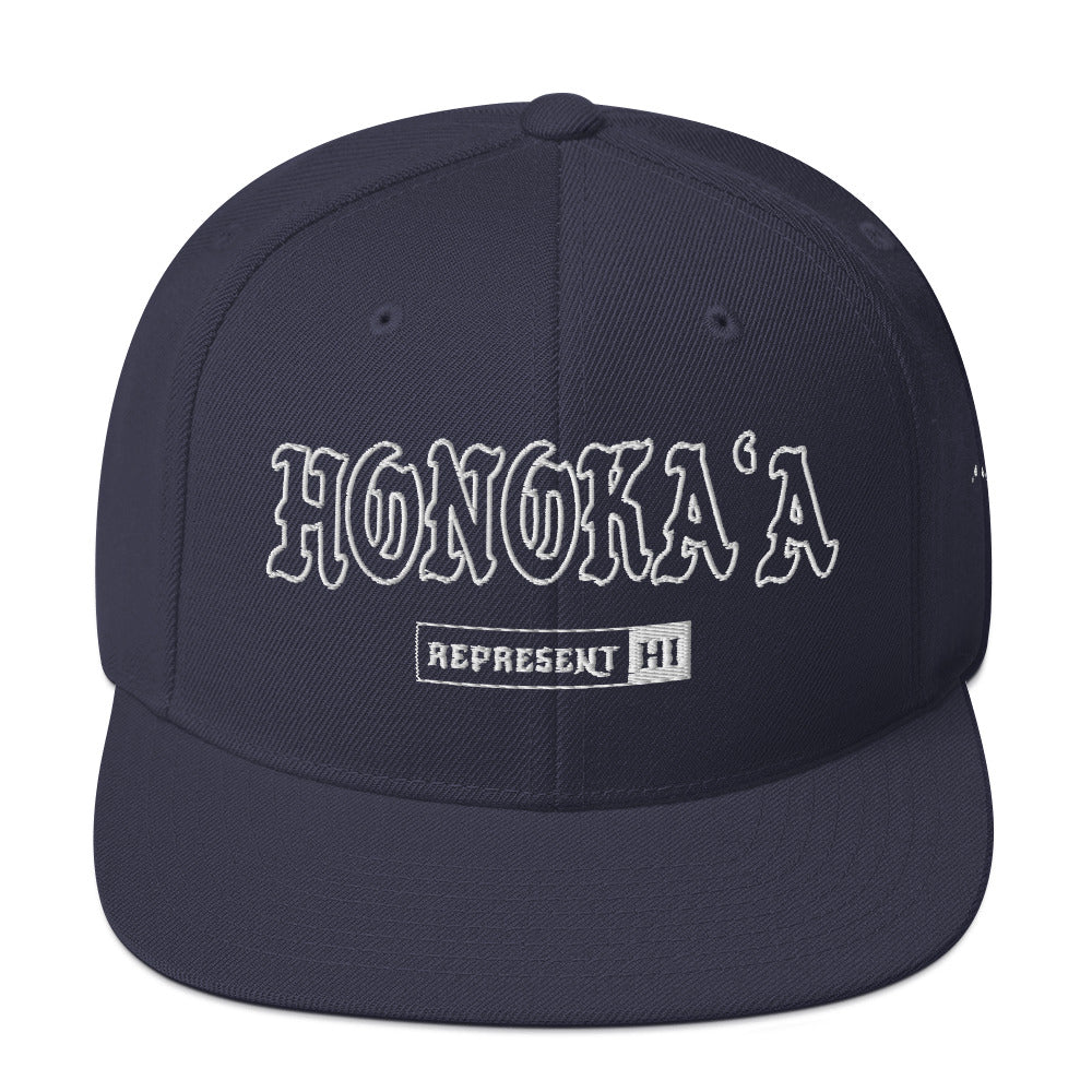 HonokaʻA Snapback Hat — Navy — front view
