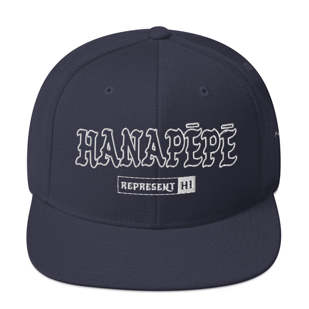 Hanapēpē Snapback Hat — Navy — front view
