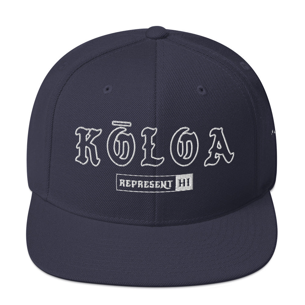 Kōloa Snapback Hat — Navy — front view