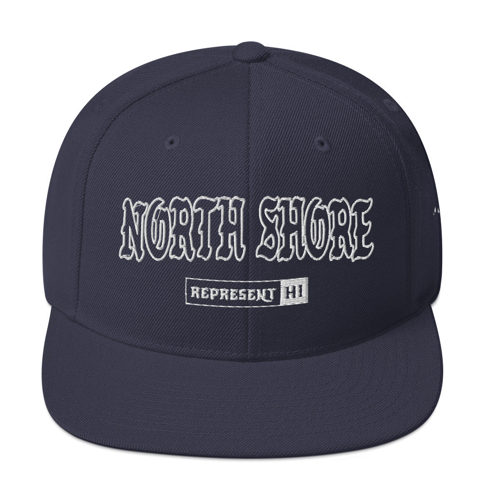 North Shore Snapback Hat — Navy — front view