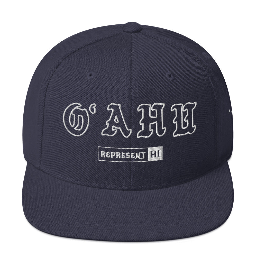 Oʻahu Snapback Hat — Navy — front view