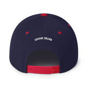 Kīhei Snapback Hat — Navy/ Red — back view