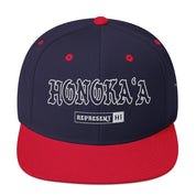 HonokaʻA Snapback Hat — Navy/ Red — front view