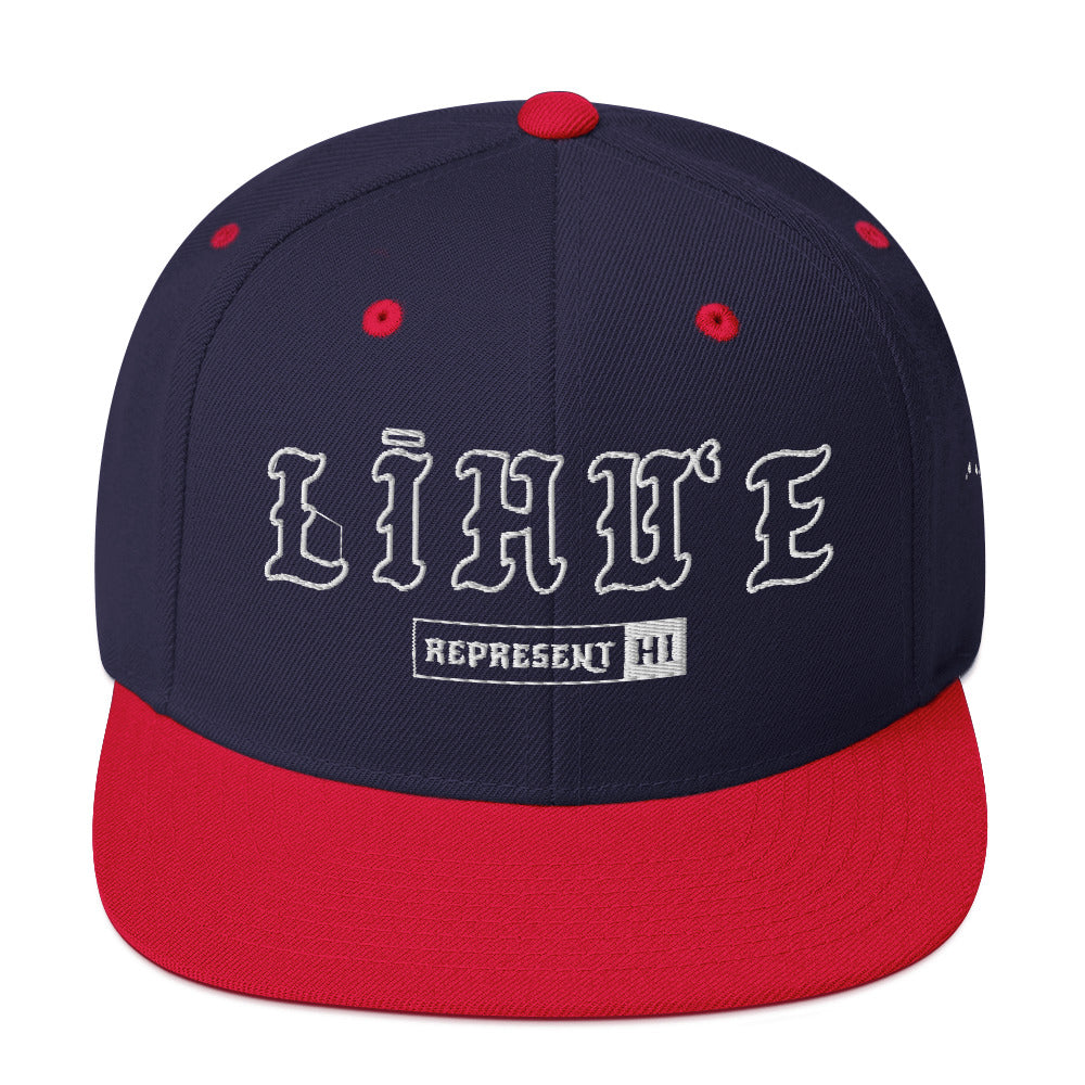 LīhuʻE Snapback Hat — Navy/ Red — front view