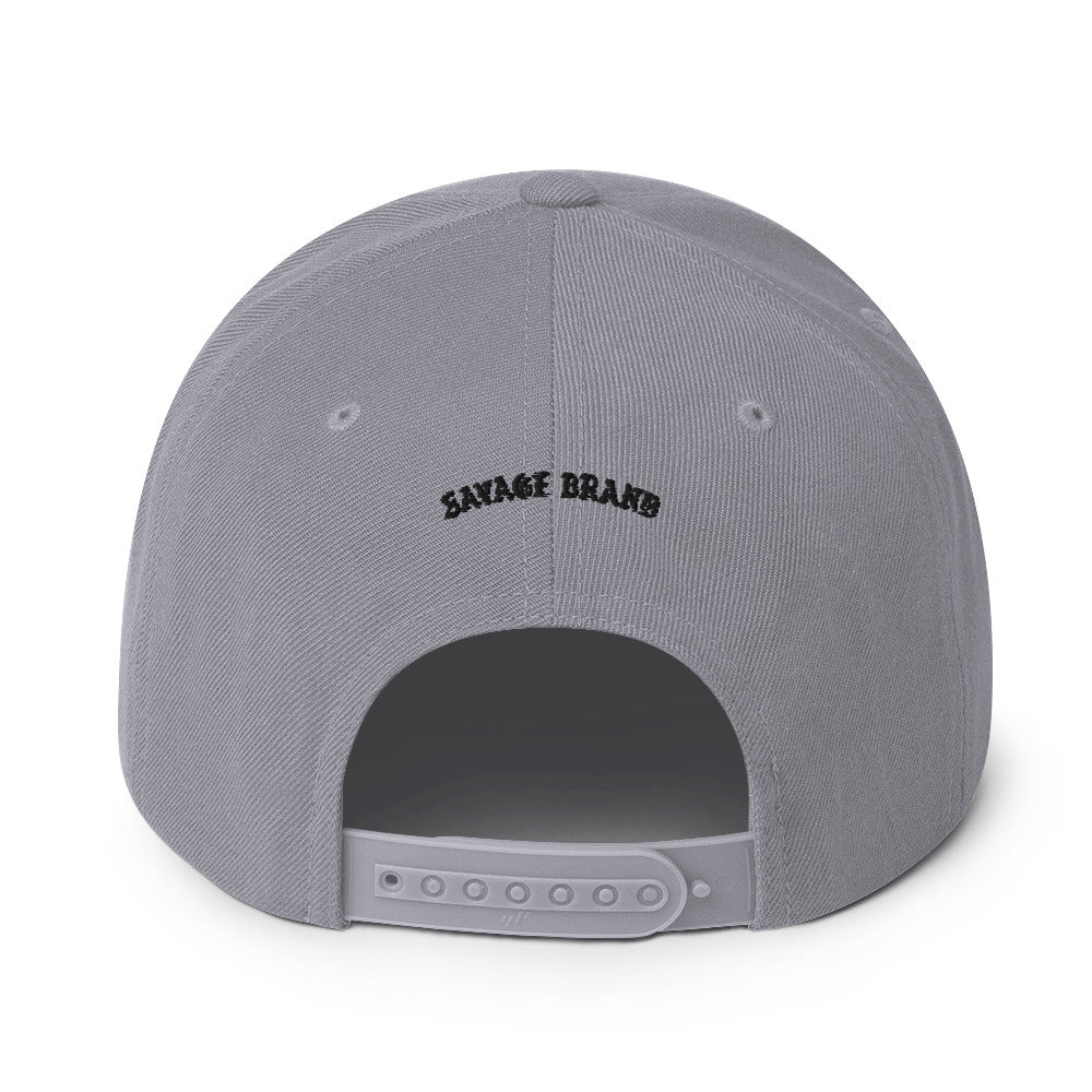 KapaʻA Snapback Hat — Silver — back view