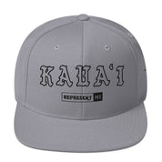 Kauaʻi Snapback Hat — Silver — front view