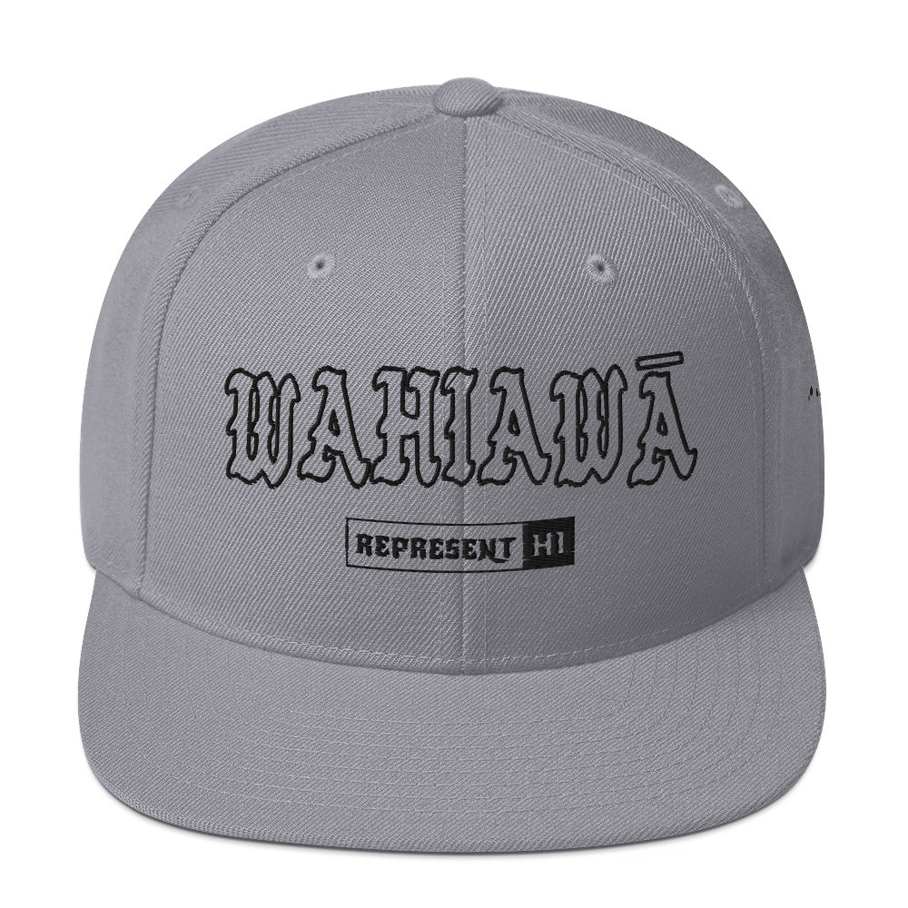WAHIAWĀ Snapback Hat — Silver — front view