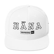Hāna Snapback Hat — White — front view
