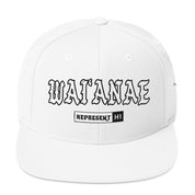 WaiʻAnae Snapback Hat — White — front view