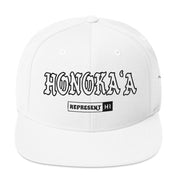 HonokaʻA Snapback Hat — White — front view
