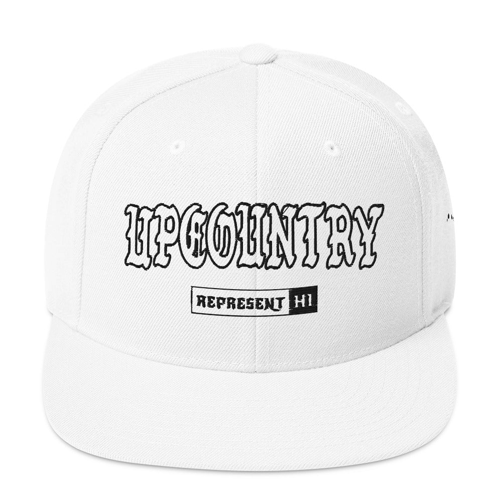 Upcountry Snapback Hat — White — front view