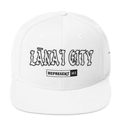LānaʻI City Snapback Hat — White — front view