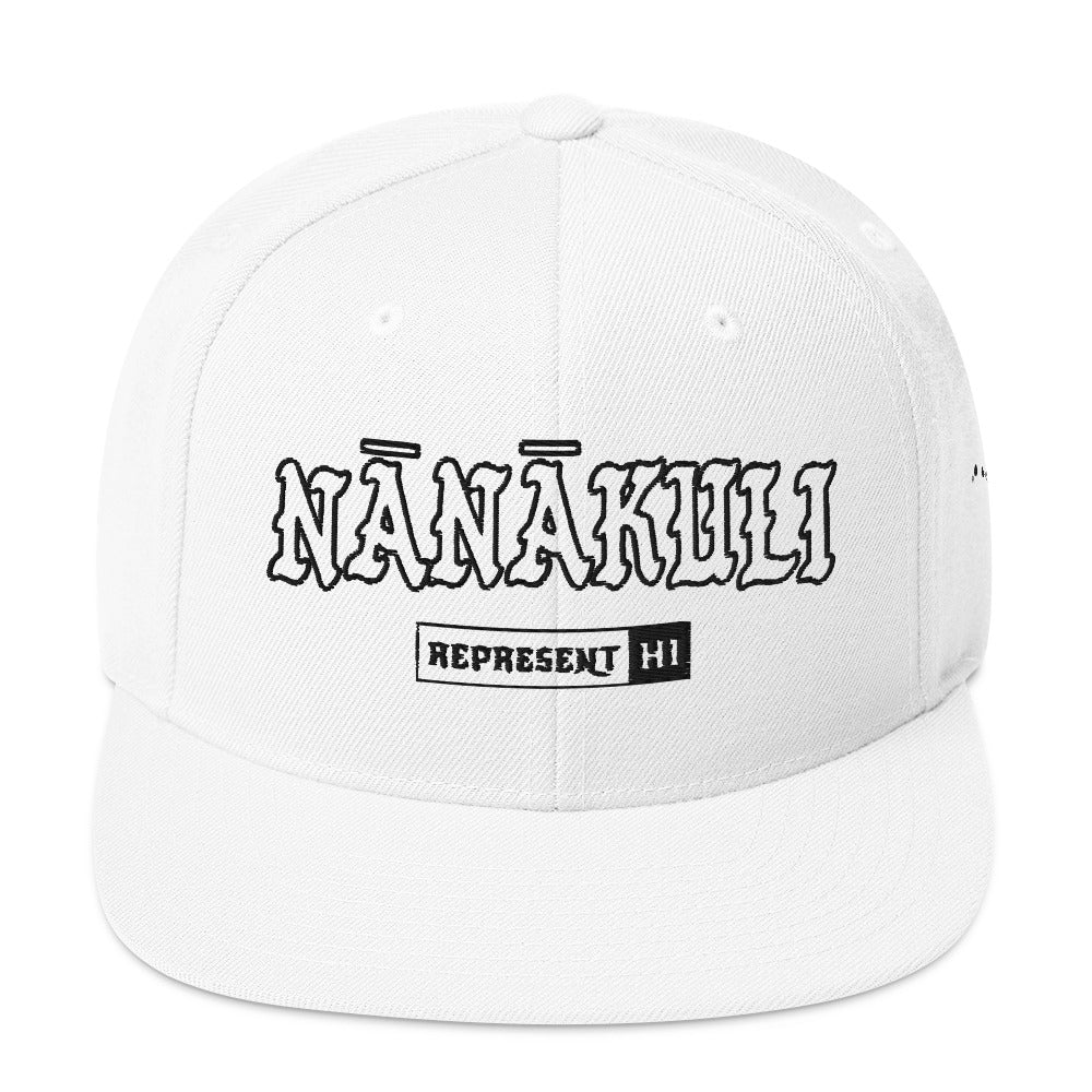 Nānākuli Snapback Hat — White — front view
