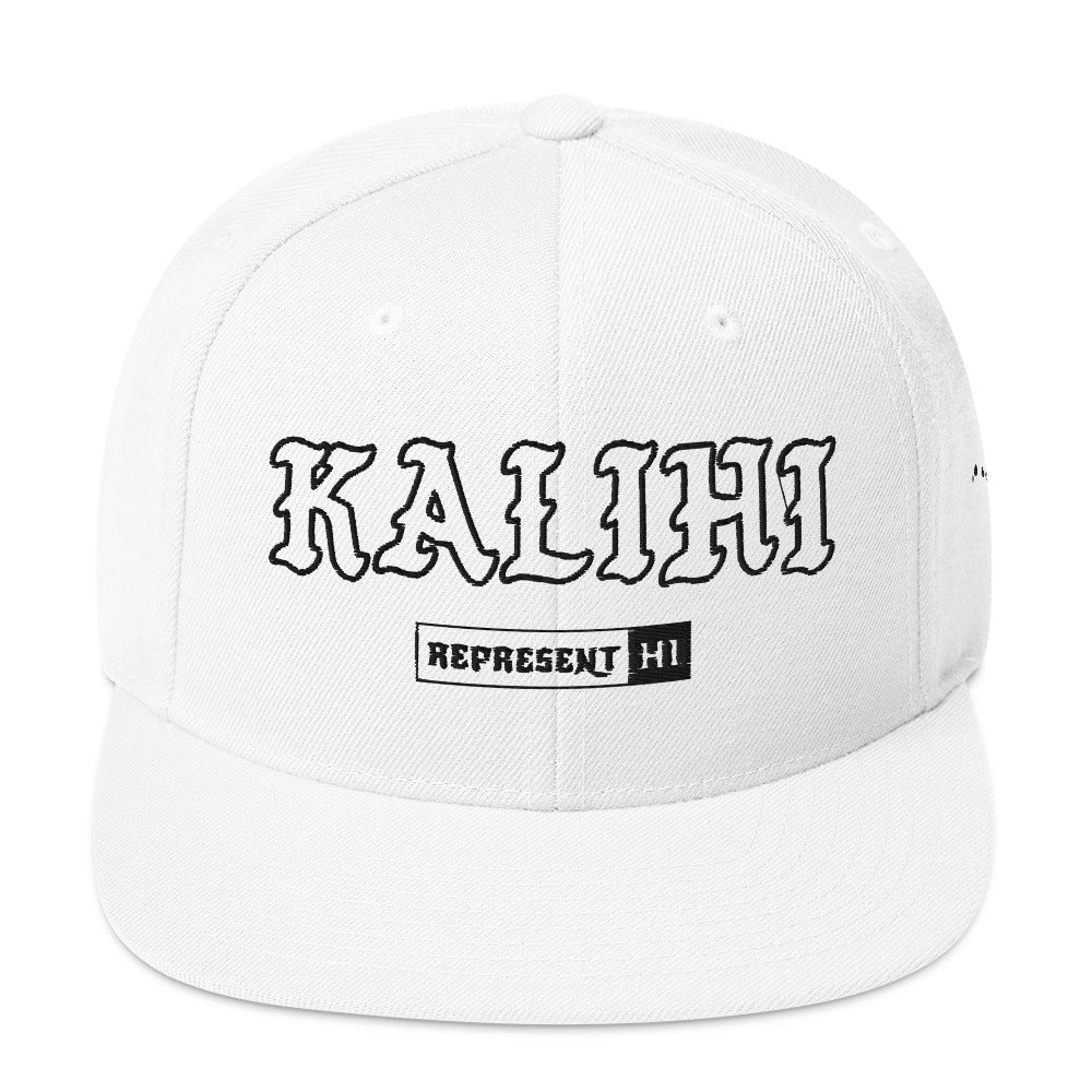 Kalihi Snapback Hat — White — front view