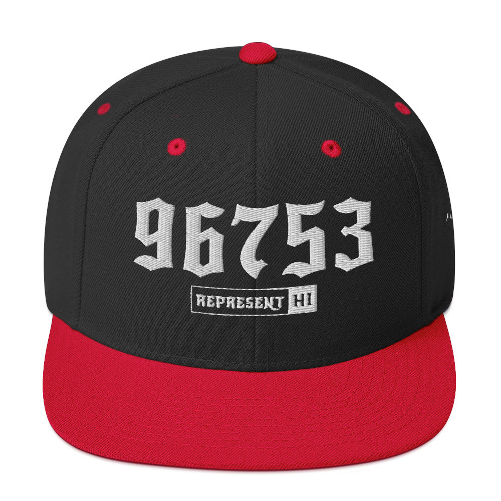 Kihei 96753 Snapback Hat | Black/ Red | Front | 4794