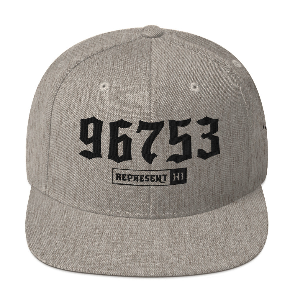Kihei 96753 Snapback Hat | Heather Grey | Front | 7836