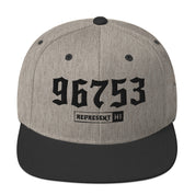 Kihei 96753 Snapback Hat | Heather/Black | Front | 7837