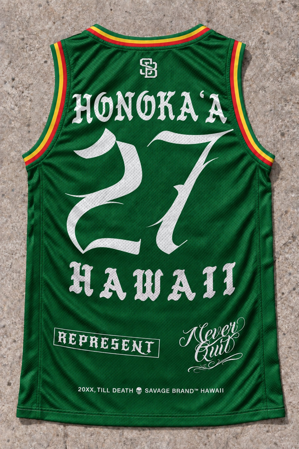 Honokaa 27 Jersey Tank Rasta - Back