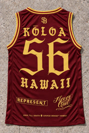 Koloa 56 Jersey Tank Red & Gold - Back
