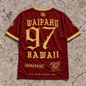 Waipahu 97 Short-Sleeve Jersey Red & Gold - Back