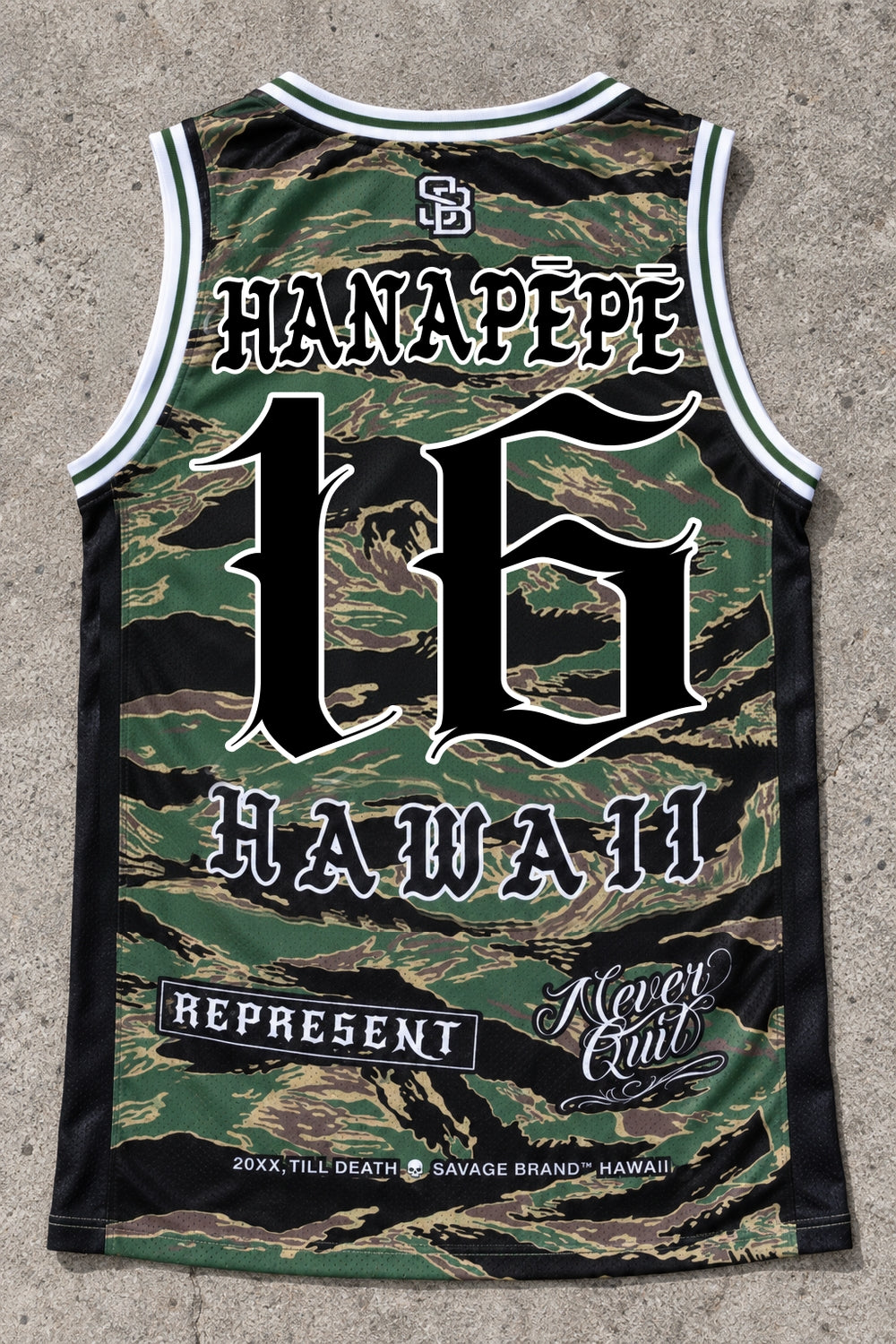 Hanapepe 16 Jersey Tank Camo - Back