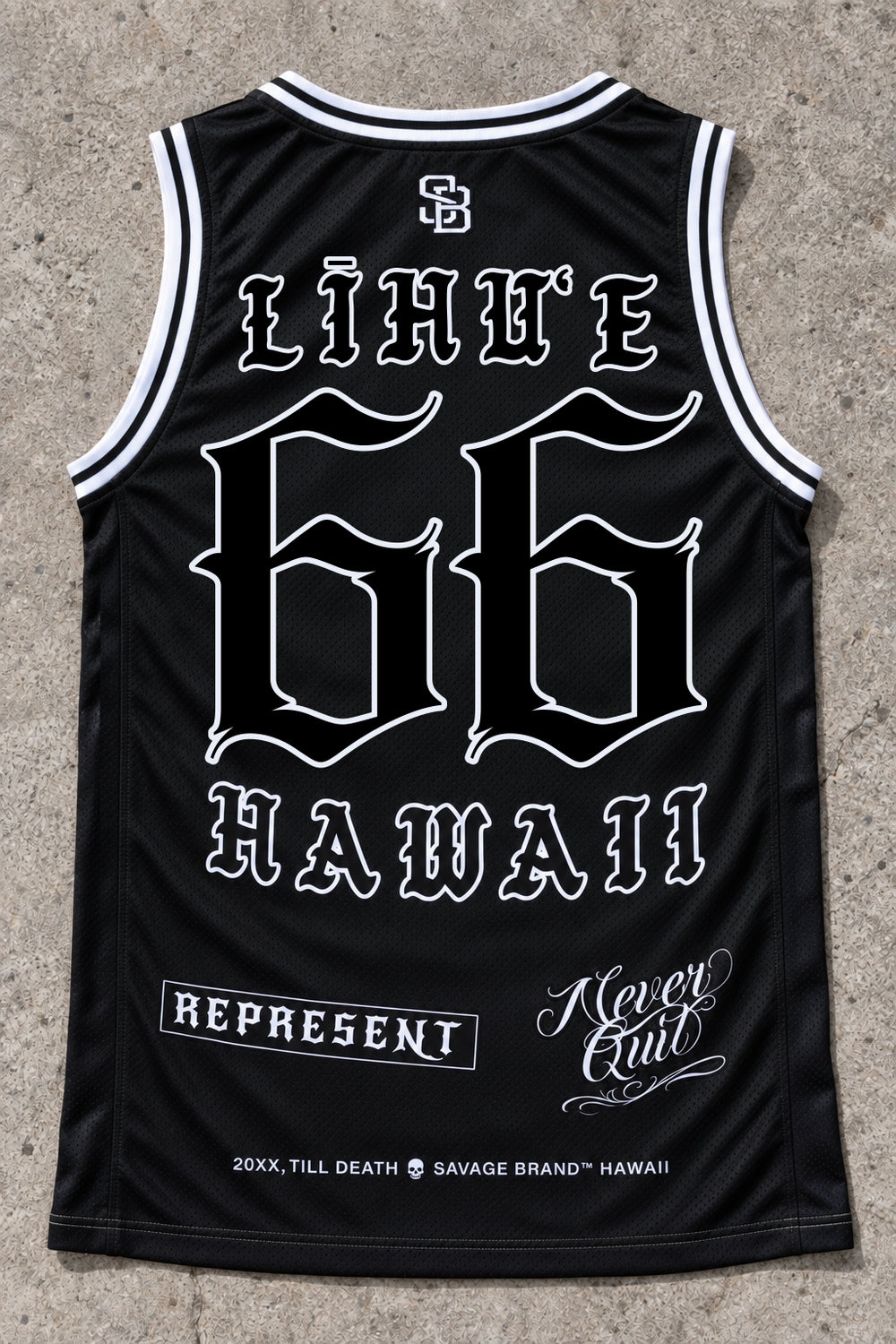 Lihue 66 Jersey Tank Black - Back
