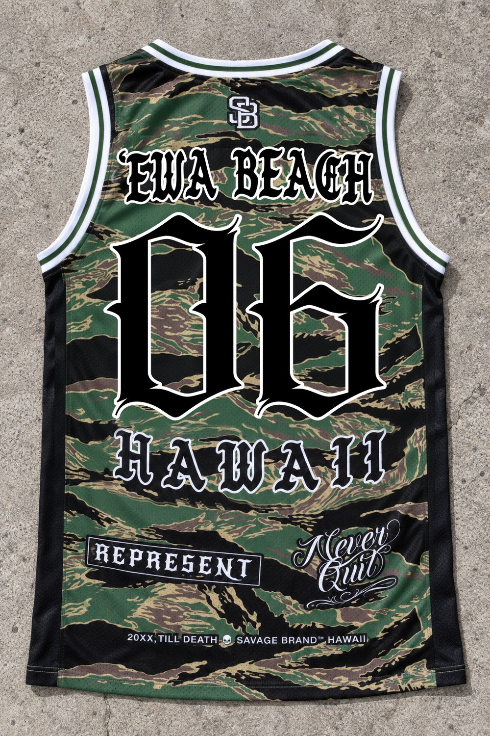 Ewa Beach 06 Jersey Tank Camo - Back