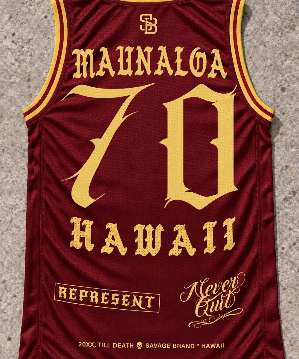 Maunaloa 70 Jersey Tank Red & Gold - Back