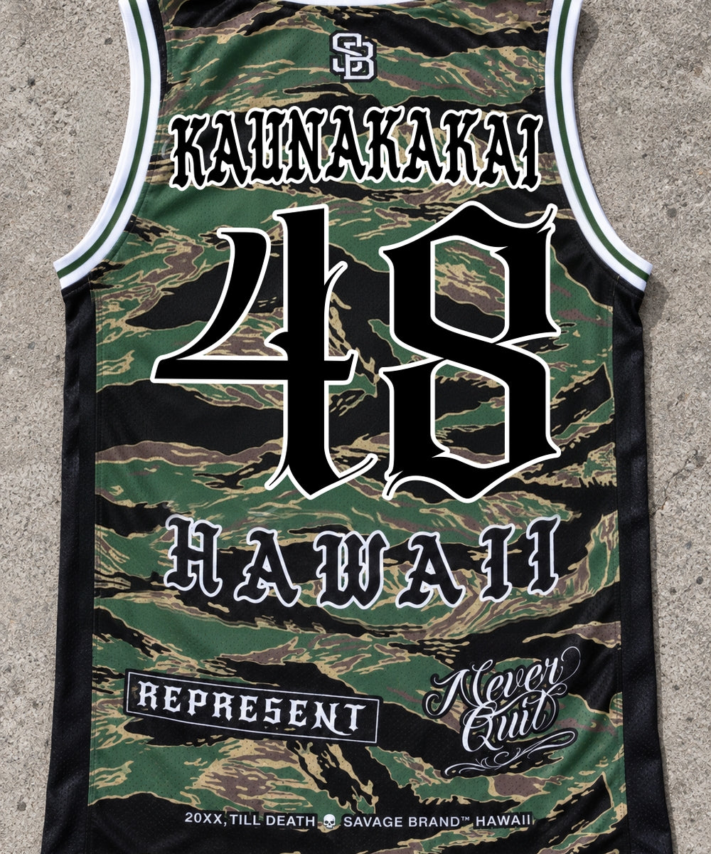 Kaunakakai 48 Jersey Tank Camo - Back