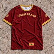Hana 13 Short-Sleeve Jersey Red & Gold - Front