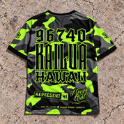 Kailua 96740 ZIP Camo Lime jersey — back