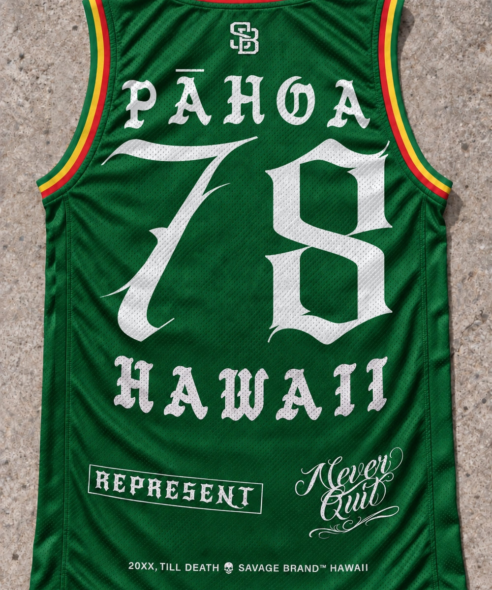 Pahoa 78 Jersey Tank Rasta - Back