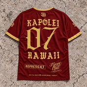 Kapolei 07 Short-Sleeve Jersey Red & Gold - Back