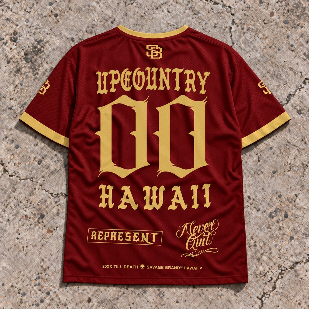 Upcountry 00 Short-Sleeve Jersey Red & Gold - Back