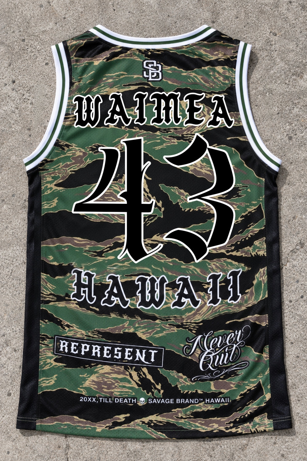 Waimea 43 Jersey Tank Camo - Back