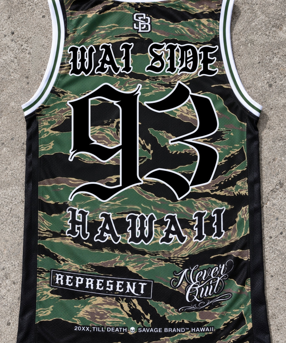 Wai Side 93 Jersey Tank Camo - Back
