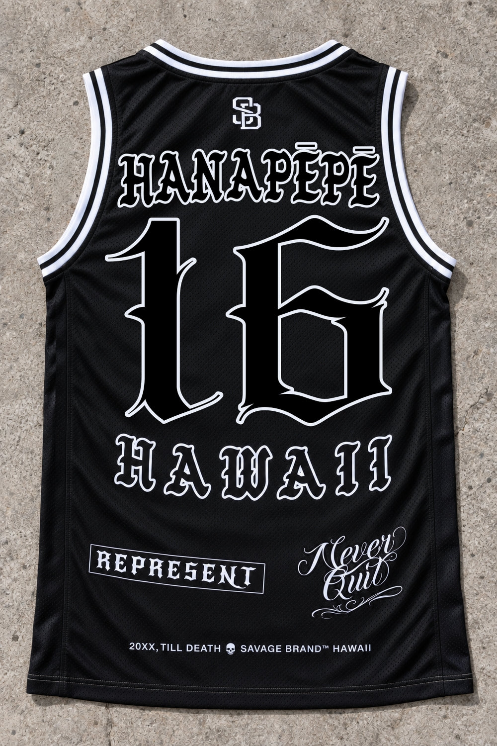 Hanapepe 16 Jersey Tank Black - Back