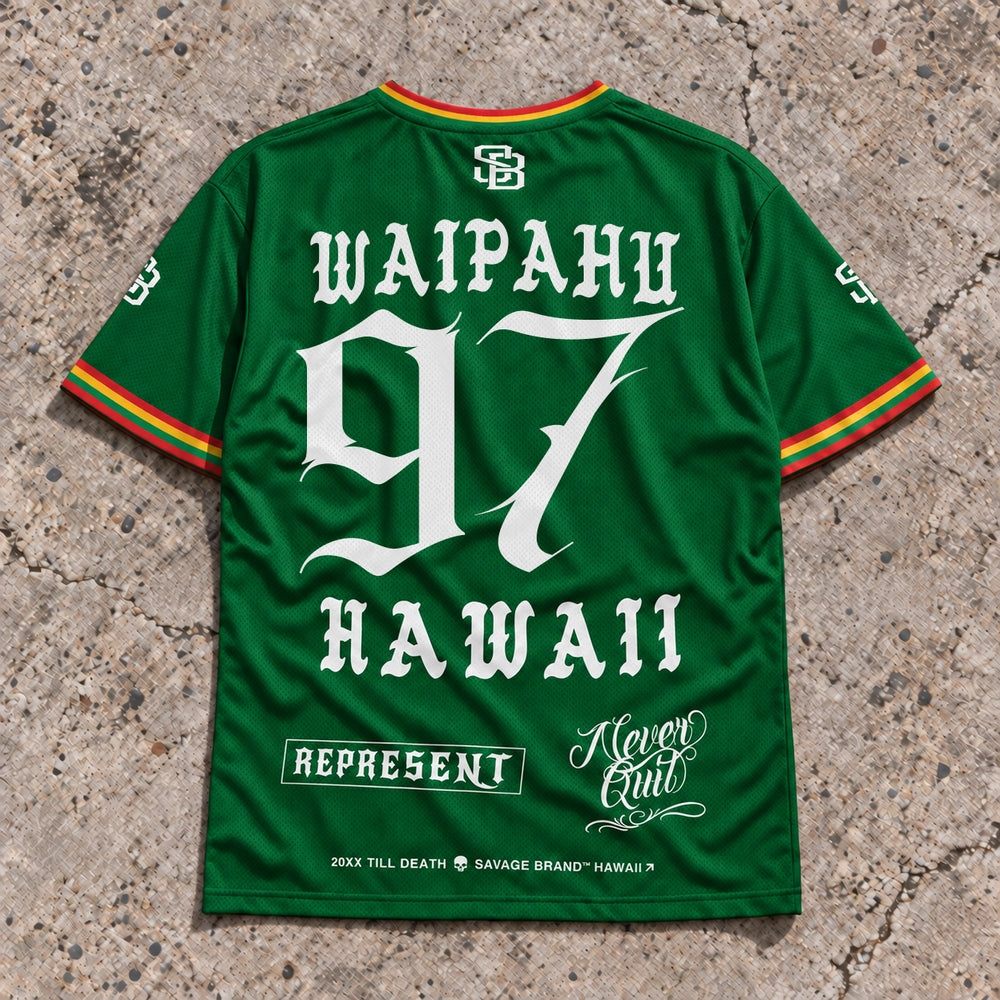 Waipahu 97 Short-Sleeve Jersey Rasta - Back