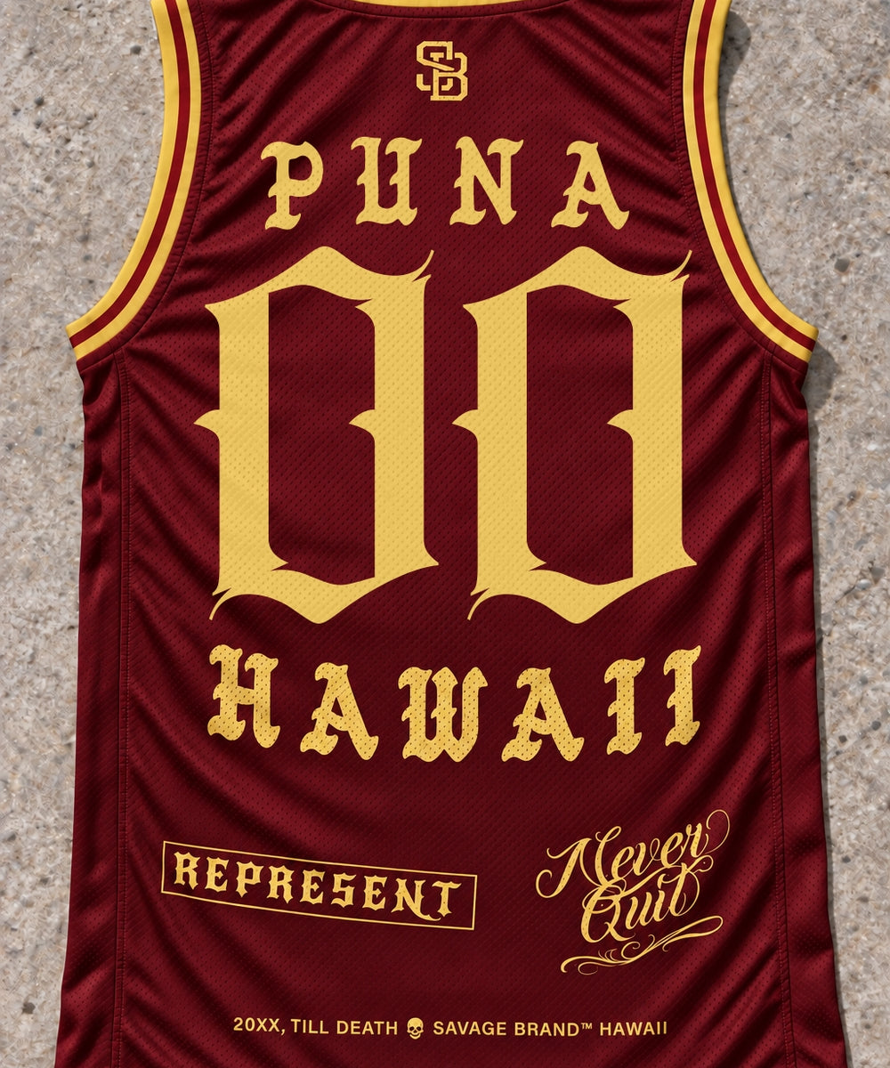 Puna 00 Jersey Tank Red & Gold - Back