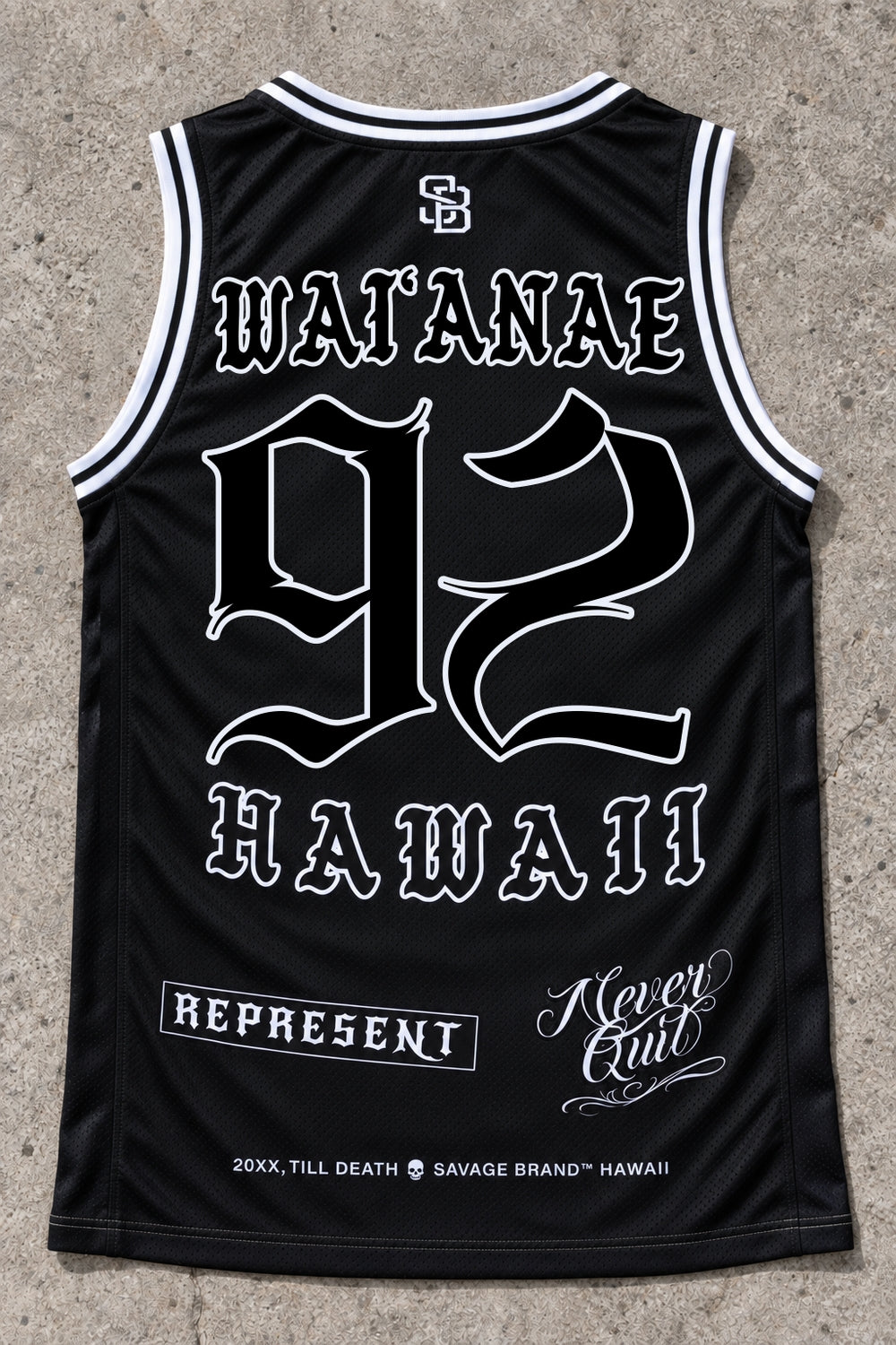 Waianae 92 Jersey Tank Black - Back