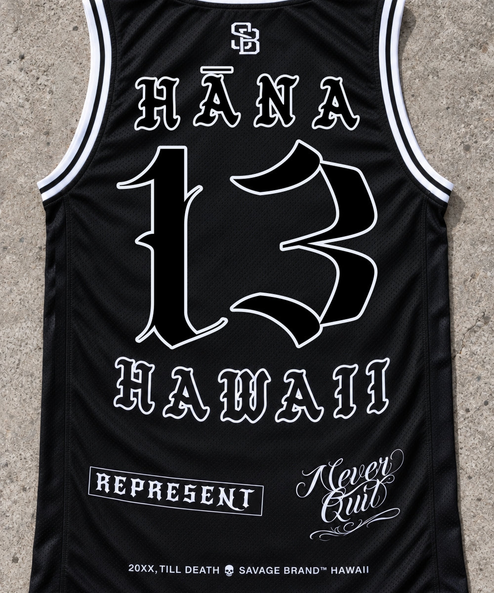 Hana 13 Jersey Tank Black - Back