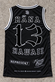 Hana 13 Jersey Tank Black - Back